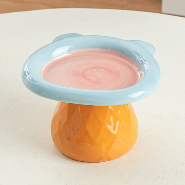 Ceramic Pet Food Bowl with Anti-Spill Design