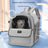 Grey Oxford cloth pet carrier backpack for small dogs