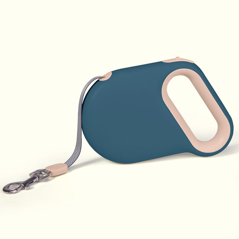 Retractable dog lead with safety lock, close-up detail view