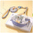 Floral vest harness and lead set in pink on a small dog