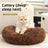 Light grey plush round donut pet bed for cats and dogs, photo 37