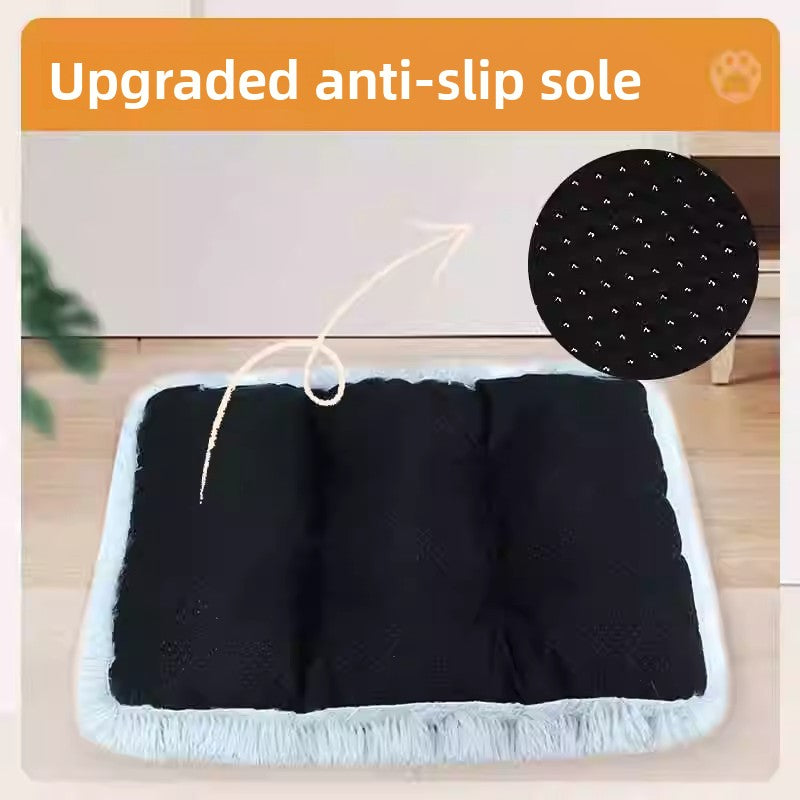 Thick Plush Cat Nest and Dog Sleeping Mat for Winter