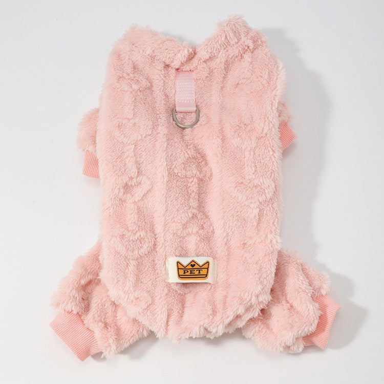 Fleece lined cable knit dog jumpsuit, available in 12 colours, image 7