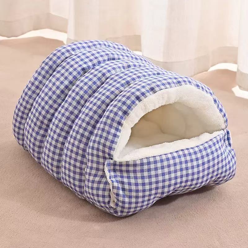 Convertible Zip Pet Cave Bed for Cats and Small Dogs, Washable