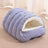 Convertible Zip Pet Cave Bed for Cats and Small Dogs, Washable