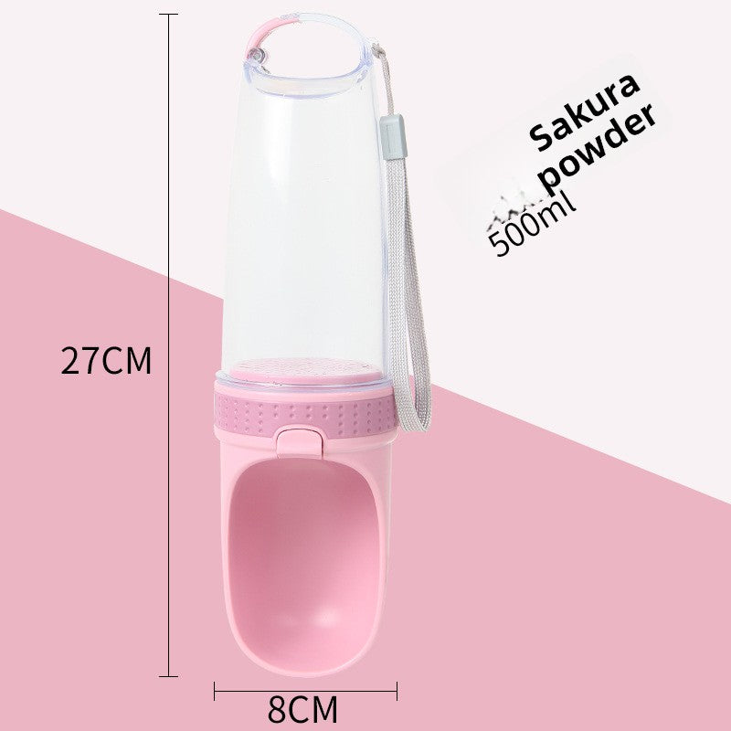 Portable 500ml Dog Water Bowl and Dispenser Cup with Leakproof Seal for Walks and Travel