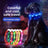 Rechargeable glowing LED dog collar for night walks, view 1