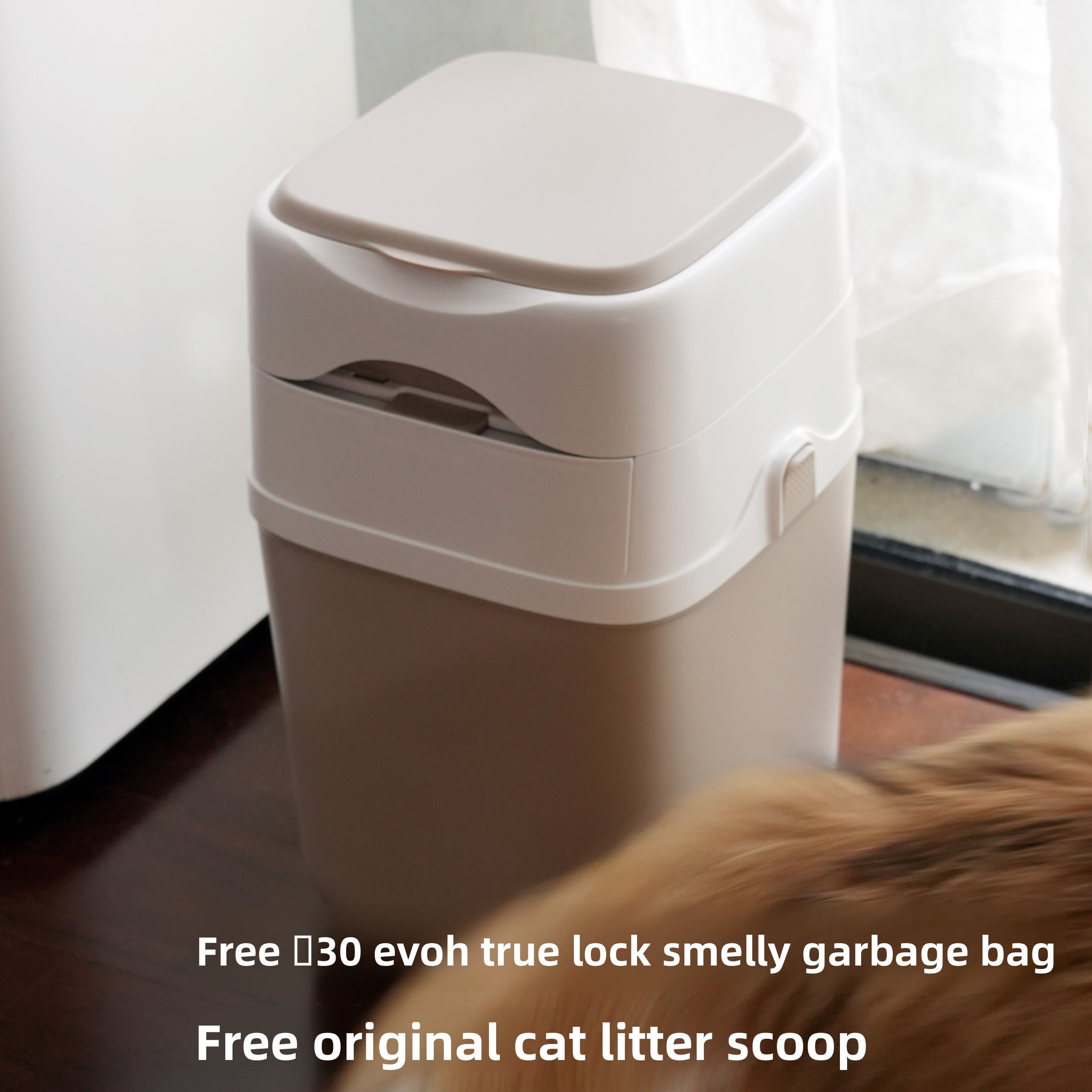 Sealed Cat Litter Bin 9.5L with Odour Control Lid