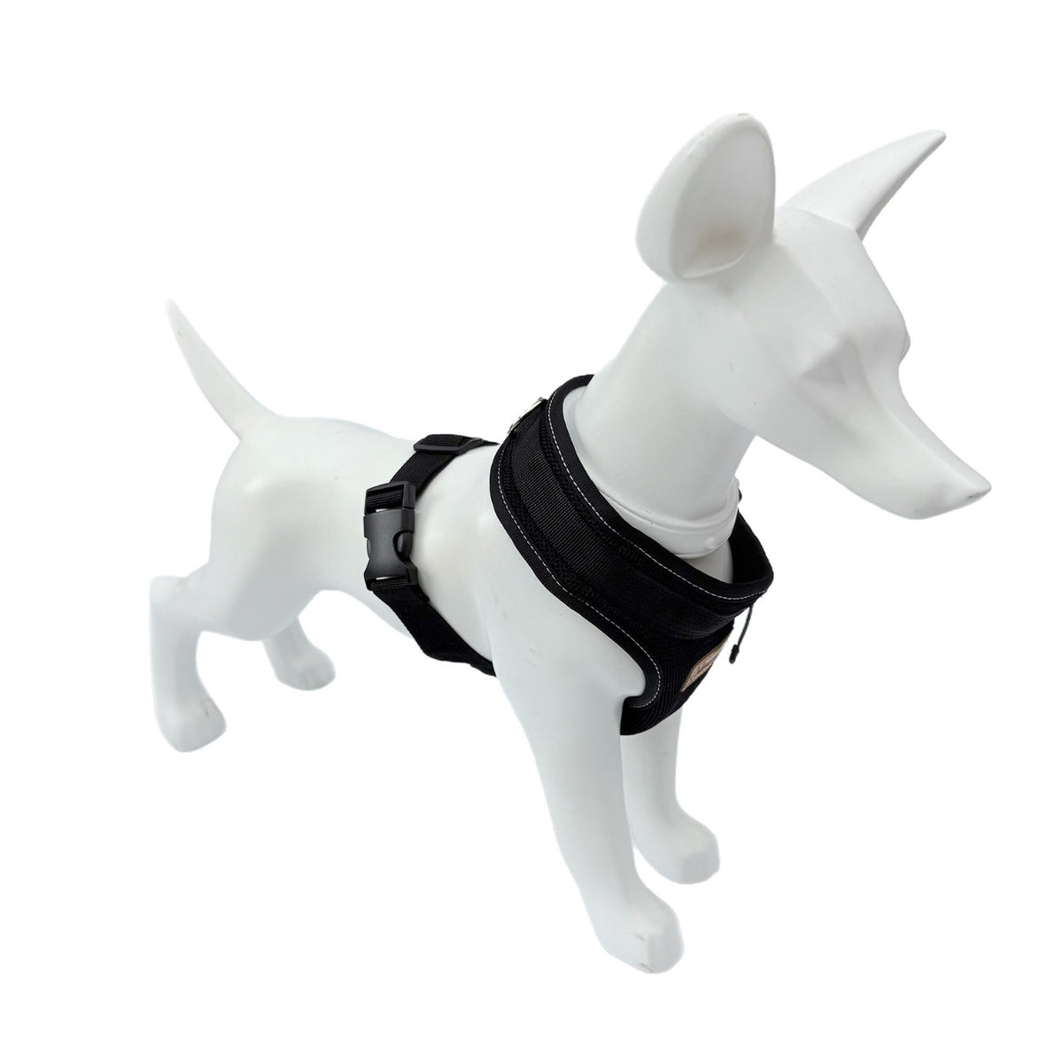 Black reflective anti-escape dog harness with headwear, product image 5