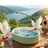 Circulating bird bath shower basin with perch stand for parrots, view 1