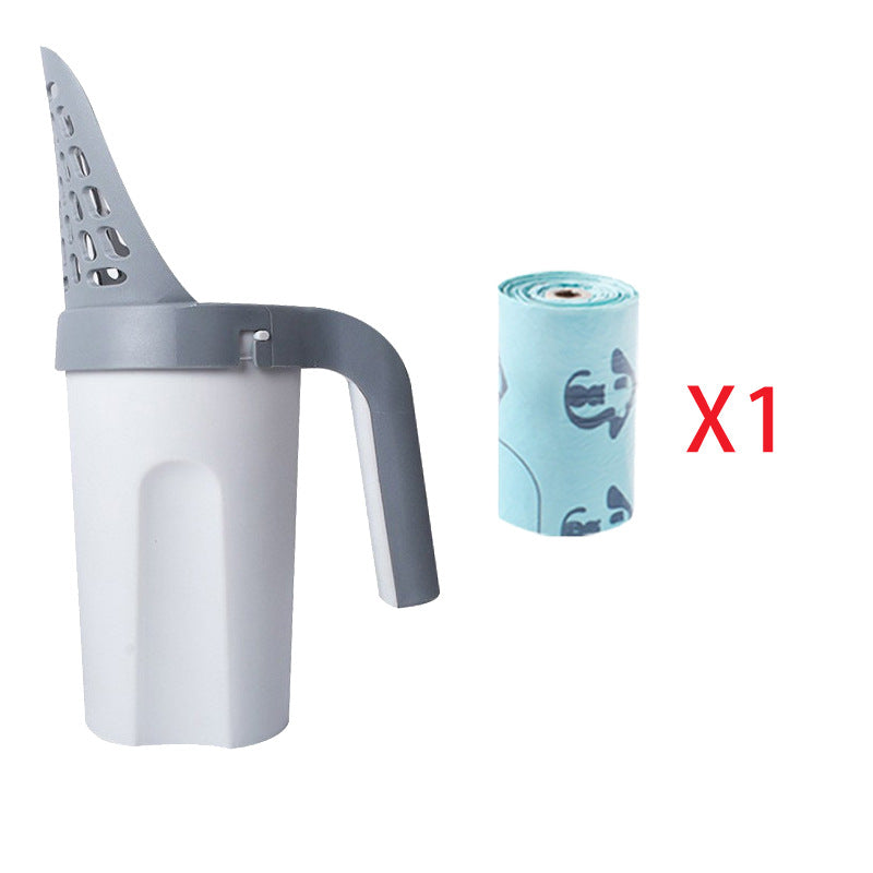Detachable Cat Litter Shovel with Optional Waste Bag Rolls
