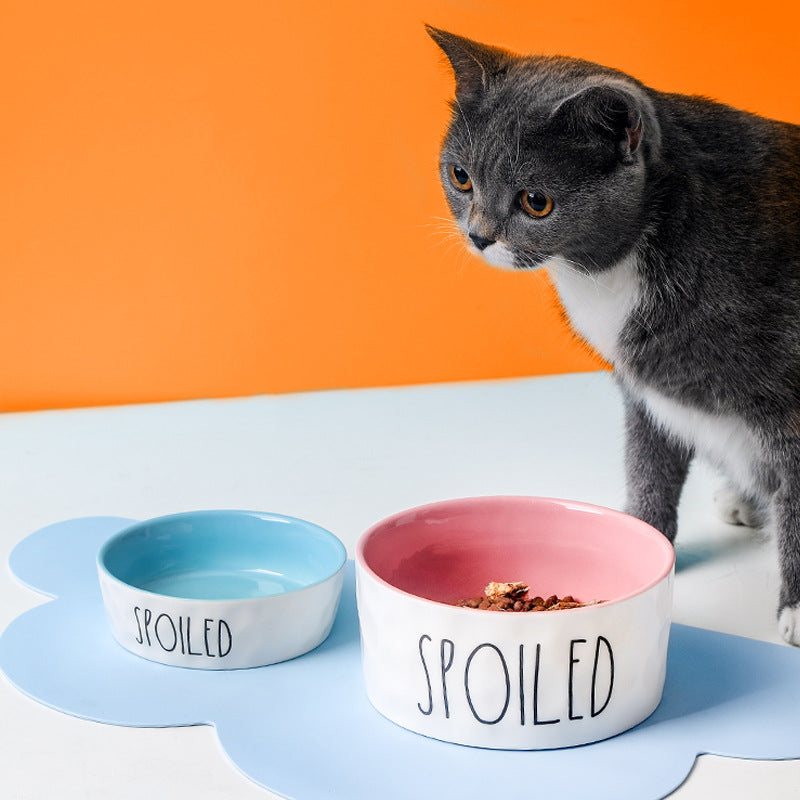 Creative Contrasting Color Ceramic Pet Bowl