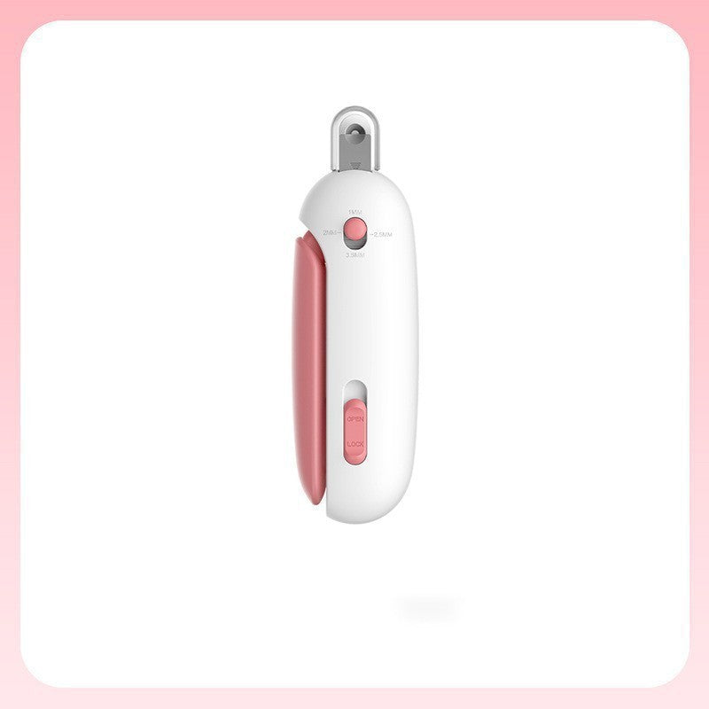 LED Pet Nail Clippers with Anti-Cut Blade and Ergonomic Grip