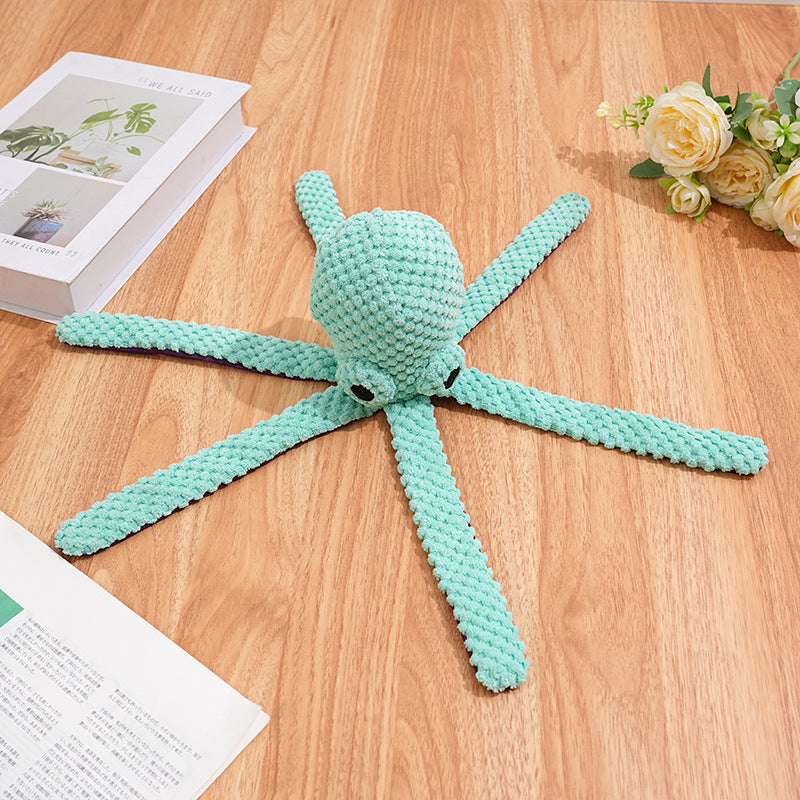 Plush octopus squeaky toy for dogs and cats - photo 2