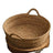 Hand woven rattan and cattail round cat nest, view 5