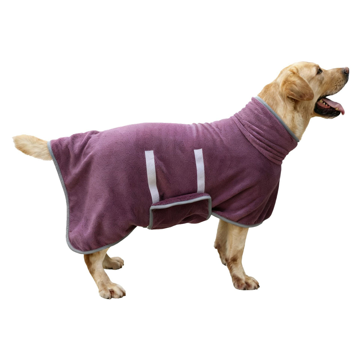 Coral fleece dog bathrobe, available in 5 colours, sizes Small to 2XL, image 4