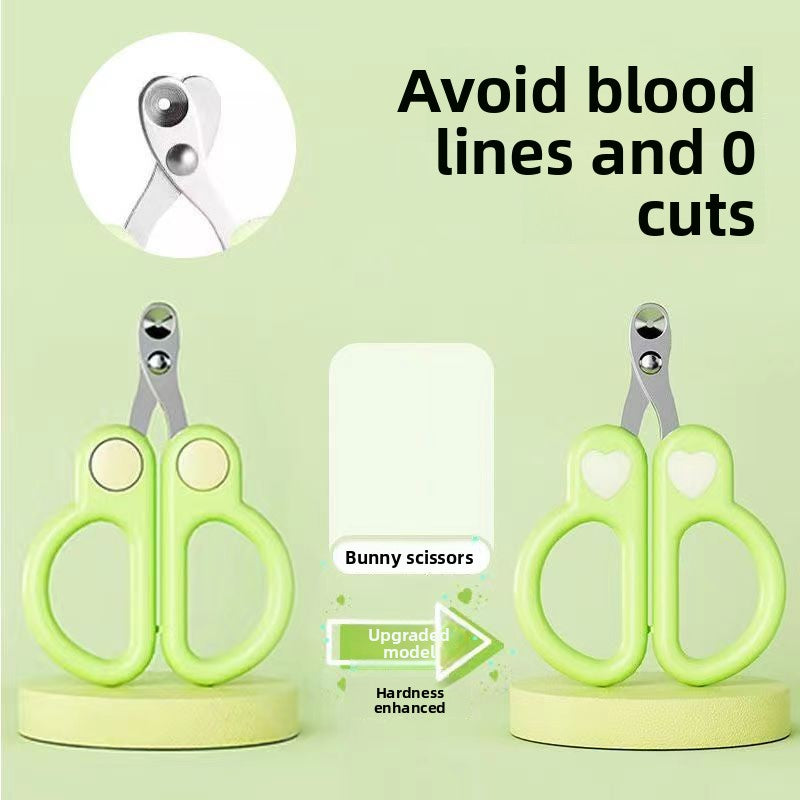 Blunt Tip Stainless Steel Nail Scissors for Cats and Small Pets