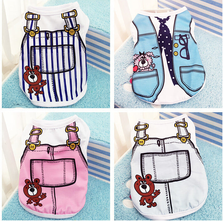 Breathable mesh summer pet vest for dogs and cats, side view