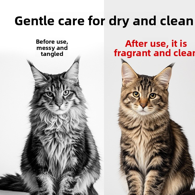 No-Rinse Pet Bathing Gloves, Unscented Disposable for Cats and Dogs
