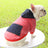 Soft hooded pet sweatshirt with pocket in Burgundy, side view