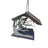 Geometric metal hanging bird feeder for gardens, product detail photo