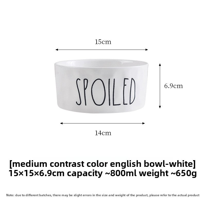 Creative Contrasting Color Ceramic Pet Bowl