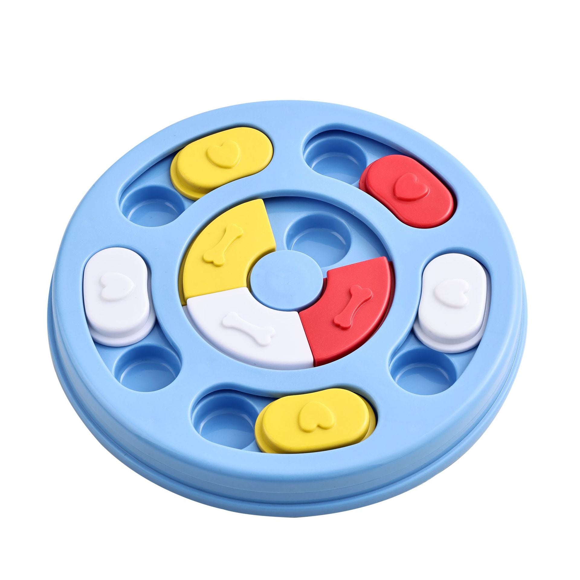 Puzzle Slow Feeder Toy Bowl for Dogs, Bite-Resistant PP Plastic, Choice of Shapes