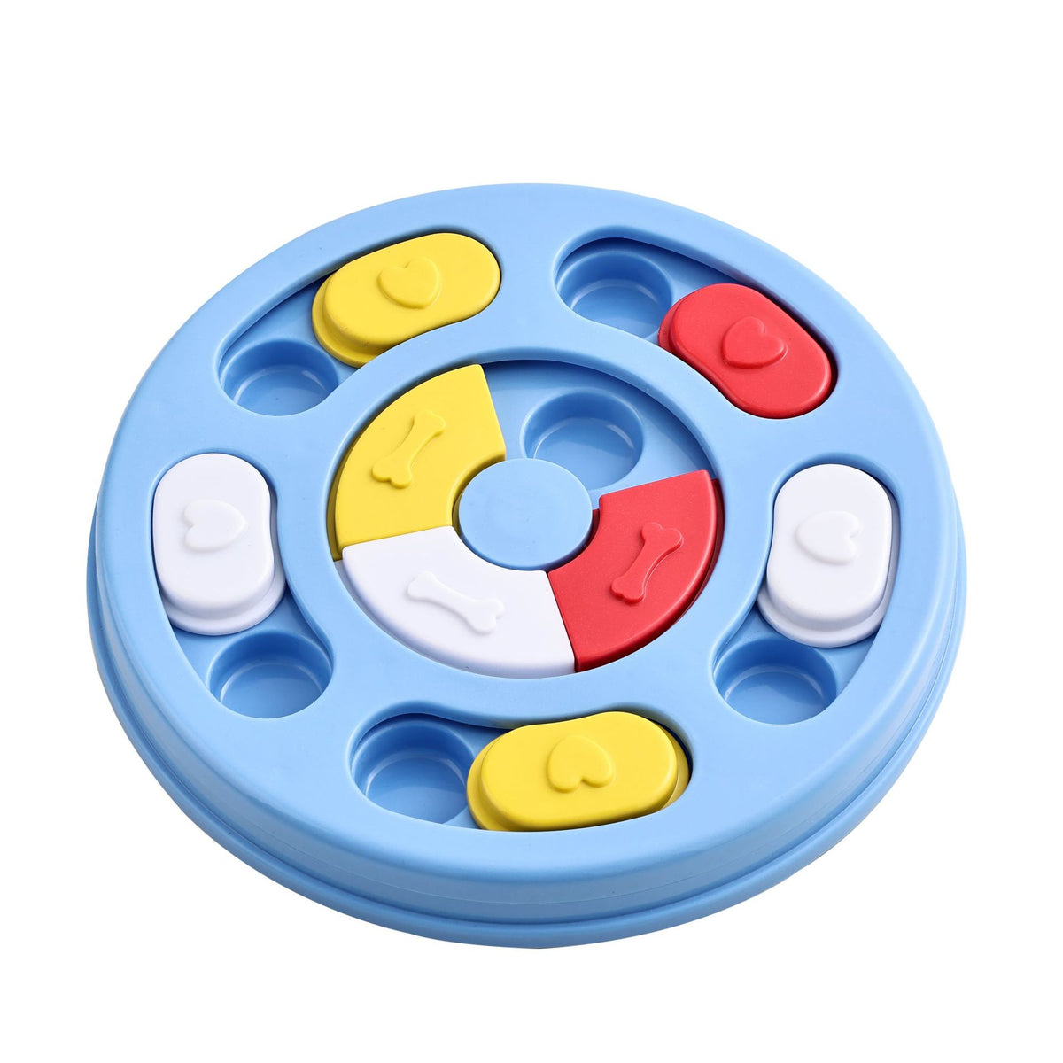 Puzzle Slow Feeder Toy Bowl for Dogs, Bite-Resistant PP Plastic, Choice of Shapes