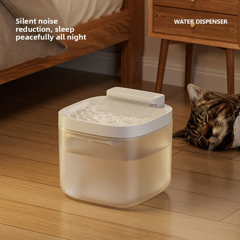 Matte black pet fountain shown with replacement filters