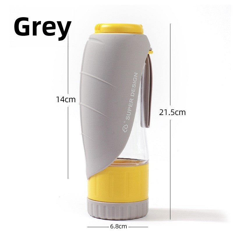 Portable Silicone Pet Water and Feeding Cup with Leak-Proof Leaf Design for Walks