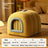 Enclosed pet bed with door curtain and removable pad for cats, photo 7