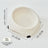 White raised tilted cat bowl with stainless steel dish, view 6