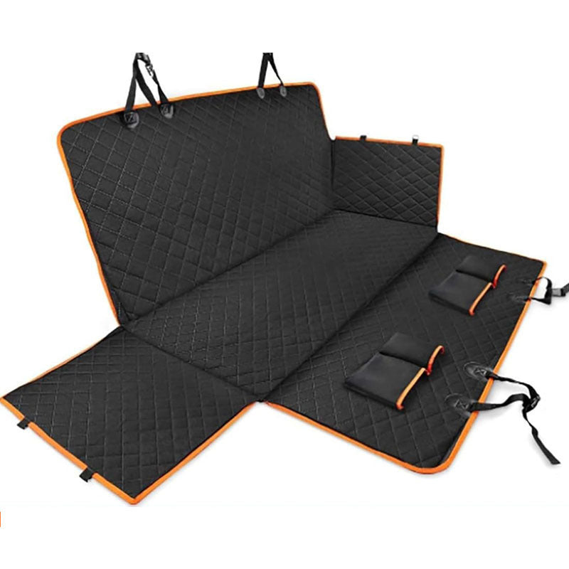 Waterproof dog car back seat cover with pockets, detail photo 5
