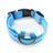 Light up LED dog collar glowing red with reflective strip