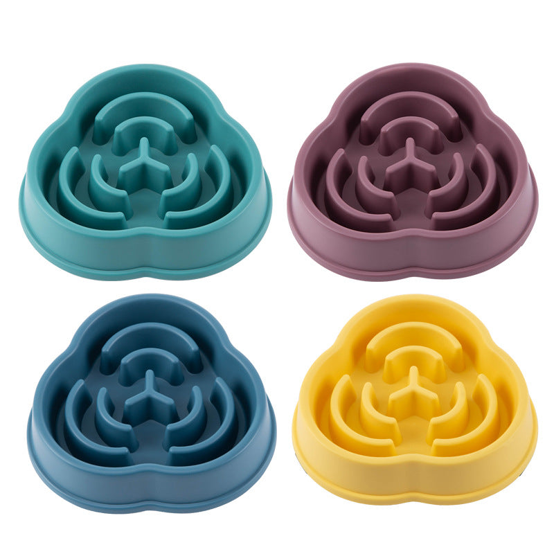 Slow Feeding Dog Bowl with Non-Slip Silicone Pad