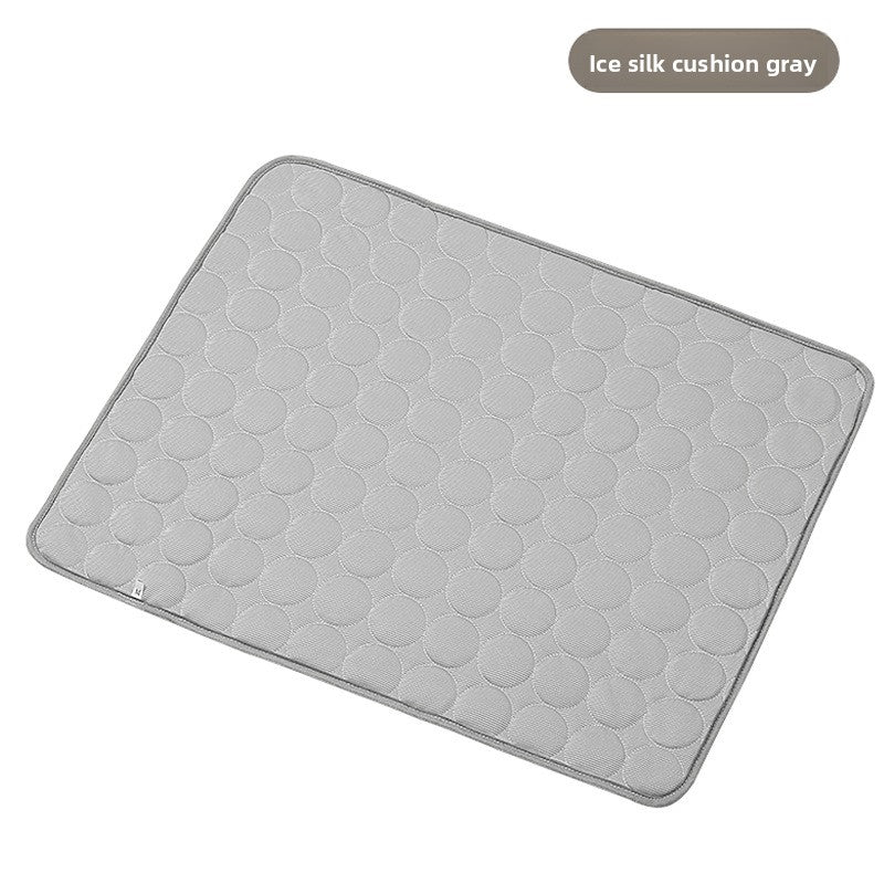 Ice silk pet cooling cushion in pink for cats and dogs, view 18