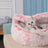 Crystal plush shell cat bed, soft semi enclosed nest, view 2