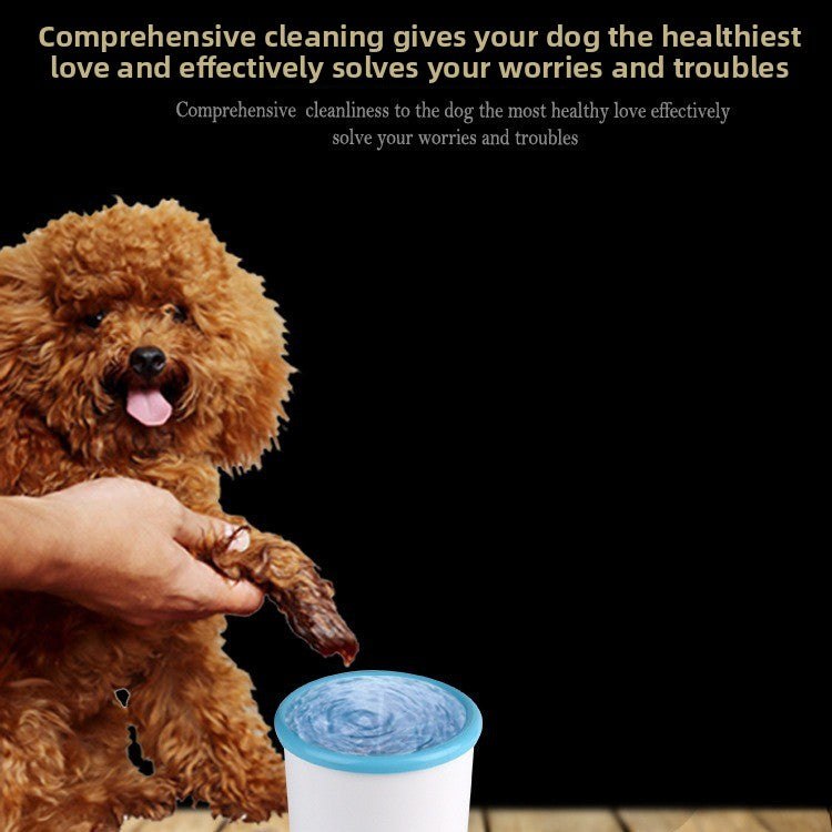Black and white electric pet paw cleaner with silicone brushes, photo 2