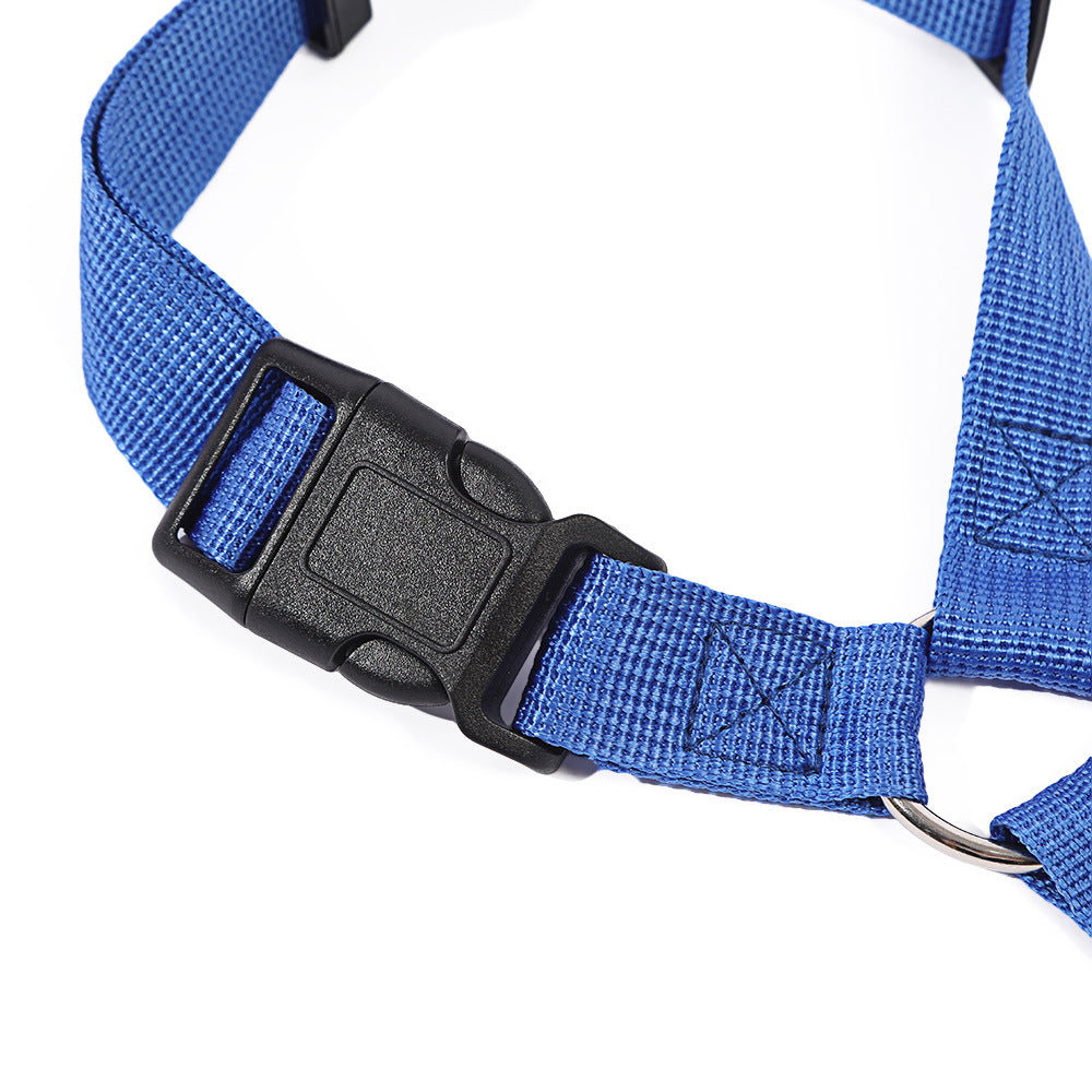 Dog car seat belt lead with headrest loop, ideal for car journeys