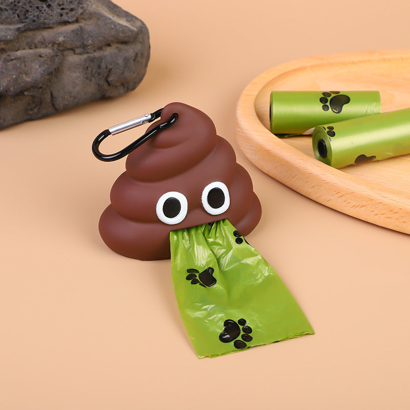Dog Poop Bag Dispenser with Biodegradable Waste Bag Roll