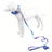Small dog harness and lead set in bright gradient colours