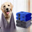 Quick-drying microfibre dog towel for bath time, product detail photo