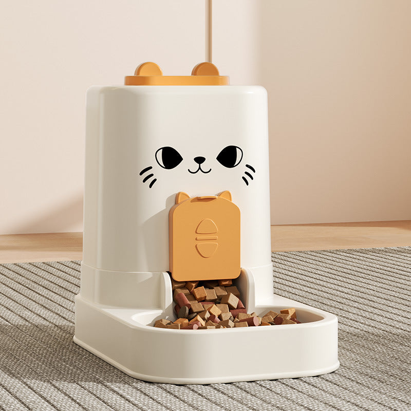 Detachable Split-Type Cat Feeder and Water Bowl Set with Measure Markings