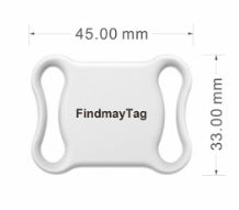 Lightweight pet locator tag for collars in Black Plain, in use with a pet