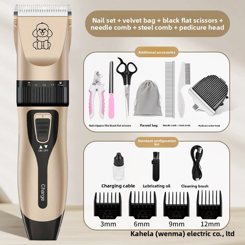 Ceramic Blade Pet Shaver with Guide Combs and Spare Blade Heads