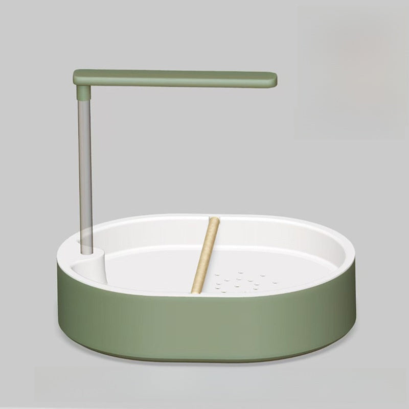 Circulating bird bath shower basin with perch stand for parrots, view 9
