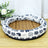 Round straw mat cooling pet nest with cat print, product image 6