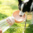 Portable Pet Water Bottle with Attached Food Container for Outdoor Walks