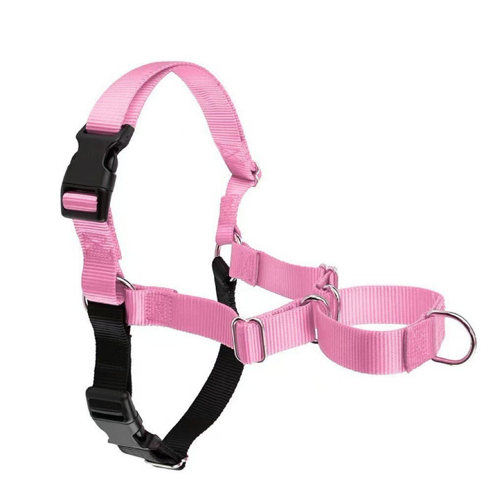 Adjustable no-pull nylon dog harness vest in bright colours, ideal for everyday use