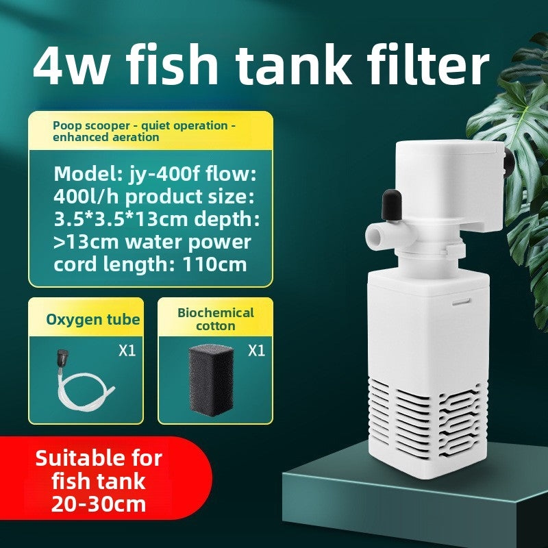 Multi function aquarium filter with oxygen and wave flow, view 5